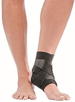 Mueller Adjustable Ankle Support, Black, One Size Fits Most (E-commerce Packaging)| Supportive Ankle Brace