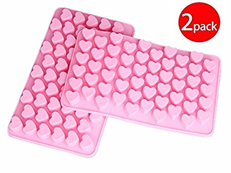 Cy3Lf Silicone Mini Heart Shape Ice Cube Candy Chocolate Mold (PACK OF 2)