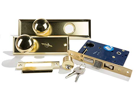 Guard Security Gotham Heavy Duty Mortise Attached Lockset (Right Hand, Polished Brass)