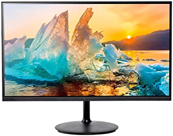 Monoprice CrystalPro Monitor - 24in, FHD, 75Hz, 1920x1080, IPS Panel Technology, HDMI and VGA Video Inputs, 3.5mm Stereo Audio Output