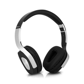 Zinsoko 897 Ample Wireless Over the Ear Bluetooth 4.0 Noise-Cancelling Deep Bass Stereo Sound Headphones with Built-in Microphone and 3.5mm Audio Cable Wired (Black and Silver)