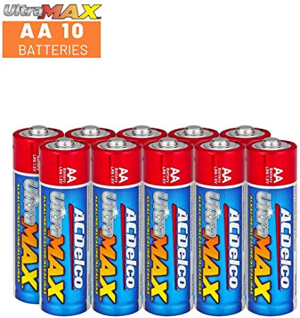 ACDelco AA Batteries UltraMAX Premium Alkaline Battery, 10-Count
