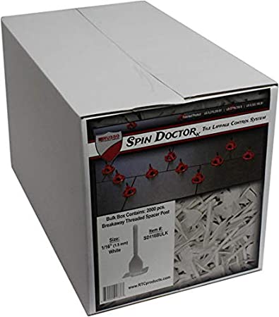 Spin Doctor Tile Leveling System 1/16" Baseplates 2000Pc Bulk Box