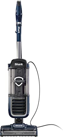 Shark NV151 Navigator Pro Complete Upright Vacuum with HEPA Filtration, Swivel Steering, Power Brush, Crevice Tool & Upholstery Tool, for Pet Hair & Multi-Surface Cleaning, Navy, 0.87 Qt. Dust Cup