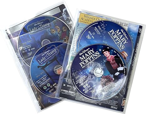 CheckOutStore Clear CPP Sleeves for 2 Discs & DVD Booklet - One Piece Design - Scratch-Resistant, Dust-Free, Space-Efficient Storage (Pack of 50)