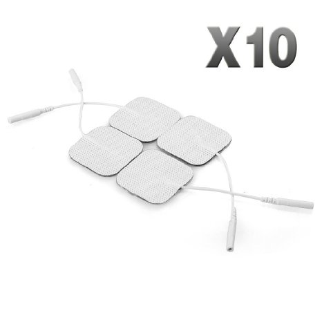 Magicfly 40pcs Replacement Electronis Pulse Massager Tens Electrodes Pads White