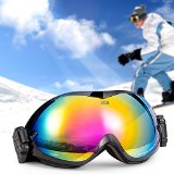 Gonex Professional Ski Goggles OTG Anti-fog Windproof UV Protection with Double Spherical Lens For Skiing Snowboard Skate Winter SportsGoggle Case EVA Box