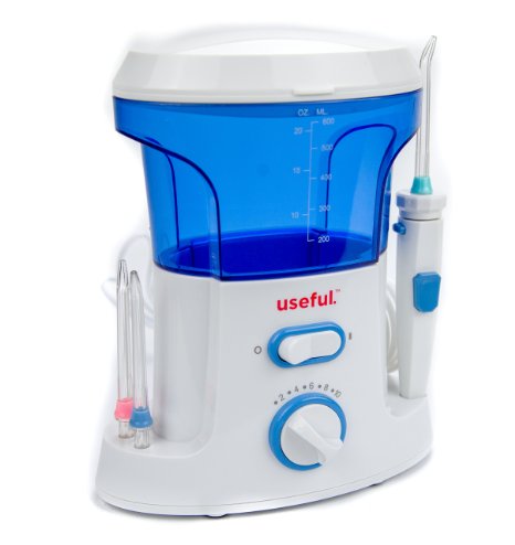 Useful. UH-WF200 Water Flosser - Pulsating Jet with 10 Speeds, 600 mL Tank, 7 Tips, Holding Tray, Ultra Compact Size