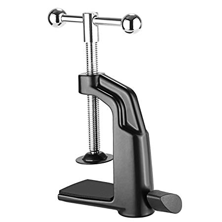 Neewer Metal Table Mounting Clamp for Microphone Suspension Boom Scissor Arm Stand Holder with an Adjustable Positioning Screw, Fits up to 2.2 inches/5.6 centimeters Desktop Thickness (Black)