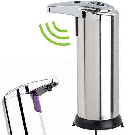 Assl Touchless Motion Activated Soap Dispenser & Sanitizer Dispenser - Stainless Steel Body Free Ideal for for Bathroom and Kitchen