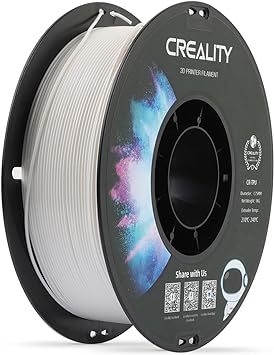 Creality TPU Filament 1.75mm, 3D Printing Filament, High Resilience, Soft Adhesive Material, Elastic, 1kg(2.2lbs) TPU Filament for 3D Printer (White)