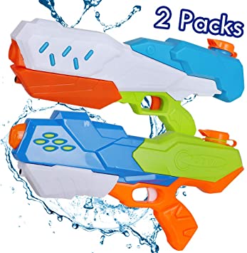 KWANITHINK Water Gun for Kids, 2 Pack 500cc Super Soaker Water Blaster, Squirt Guns for Boys and Girls Outdoor Beach Yard Water Fighting Toy