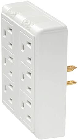 IKEA Koppla 6-Way Adaptor Plug Grounded White 700.853.45
