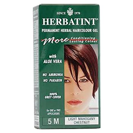 Herbatint Permanent Herbal Haircolor Gel, 5M Light Mahogany Chestnut, 4.56 Ounce