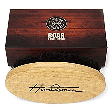 Beard Brush | Pefect For Beard Balms and Oils | Natural, Soft Boar Hair | Boar Bristle Comb For Help Softening And Conditioning Itchy Beards | Packaged in Giftbox