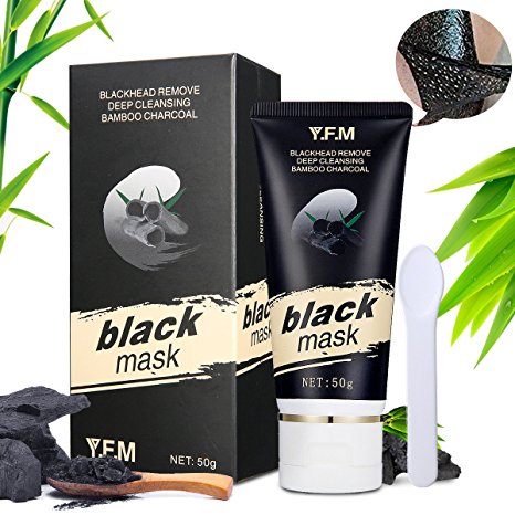 Blackhead Remover Mask Y.F.M Black Mask Bamboo Charcoal Deep Cleansing Purifying Acne Blackhead Peel-off Mask
