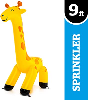 BigMouth Inc. Giant Yellow Giraffe Inflatable Kids Yard Sprinkler - Inflatable Sprinkler, Easy to Clean, Inflate/Deflate, Transport, and Store