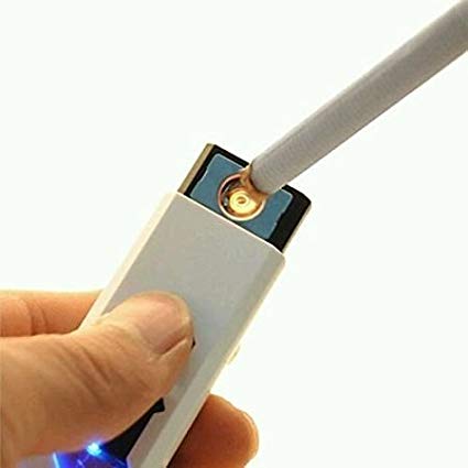 Aryshaa USB Cigarette Lighter Windproof Rechargeable Flameless Lighter. (Assorted Colours)