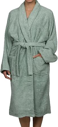 Egyptian Cotton Bathrobes for Women - White Spa-Quality Terry Cloth Robes for Women and Men Luxurious Absorbent
