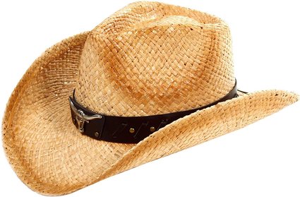 Simplicity Western Men / Women Cowboy Straw Hat with Leather Band