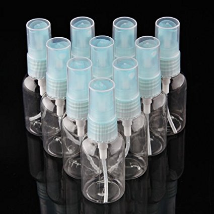 10x 30ml Blue Clear Plastic Makeup Water Spray Atomizer Bottle Container Pump