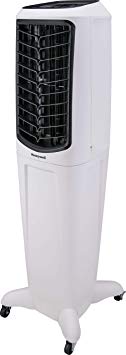 Honeywell 588-647 CFM Portable Evaporative Tower Cooler with Fan, Humidifier & Remote, 53.6" TC50PEU, White