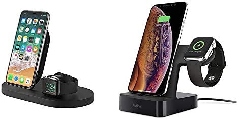 Belkin Boost Up Wireless Charging Dock Apple Watch Charging Stand, iPhone Charging Station (Black) & iPhone Charging Dock   Apple Watch Charging Stand iPhone Dock, Apple Charging Station (Black)