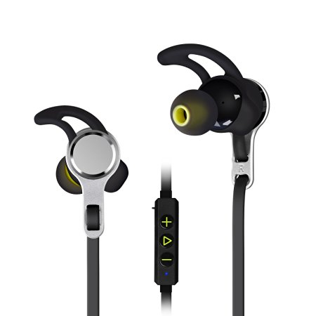 AUSDOM Bluetooth Earphone Headphones, Model SM199 - In Ear Wireless Stereo Sport Earbuds with Mic for iPhone Android Phones, Tablets and Smart Devices