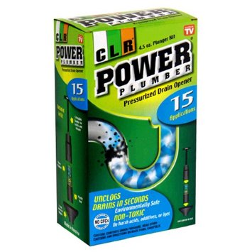 CLR Power Plumber Pressurized Drain Opener Plunger Kit 45-Ounce Can