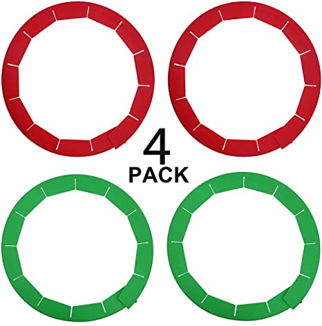 Adjustable Pie Crust Shield, 4 Pack Food Grade Silicone Pie Back Crust Protector Kitchen Tool for Baking Pie Pizza, Reusable Pies Edge Cover Fit 8-11 Inch Pie Pans (4)