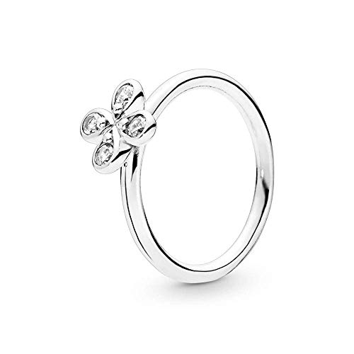 PANDORA Four-Petal Flower 925 Sterling Silver Ring - 197967CZ