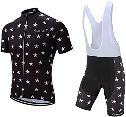 Men's Cycling Jersey Set Road Bike Jersye Short Sleeves Cycling Kits   Bib Shorts with 3D Padded