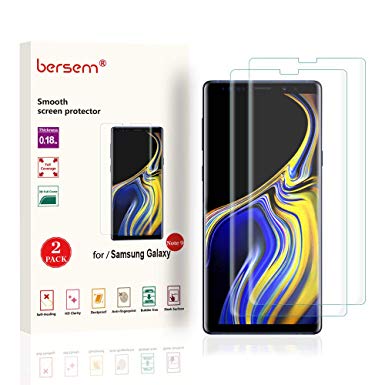 For Samsung Galaxy Note 9 Screen Protector (Not Glass), TPU Ultra Clear Film (Not Water Applied), Bubble Free, [Case Friendly, Full Coverage] Screen Protector with Installation Tray For Note 9[2 Pack]