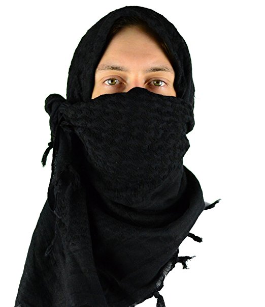 Mato & Hash Military Shemagh Tactical Desert 100% Cotton Keffiyeh Scarf Wrap