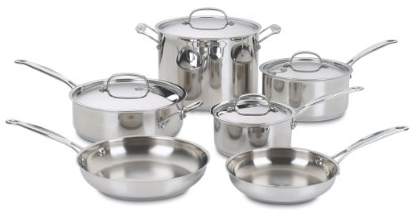 Cuisinart 77-10 Chef's Classic Stainless 10-Piece Cookware Set