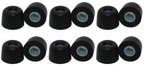 Large - 6 Pairs Earphones Plus Brand Memory Foam Replacement Earbud Tips for 1More Triple Driver e1001 Earphones, Ear Tips, Earphone Cushions
