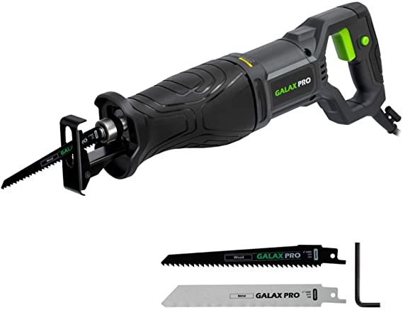 GALAX PRO 7.5 Amp Variable Speed Corded Reciprocating Saw with1-1/8"(28mm) Stroke Length, 2800SPM and 6" Max. Cutting Depth in Wood and Metal Cutting