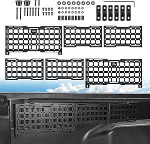 JOYTUTUS Molle Panel Compatible with 2005-2023 Tacoma, Molle Panels for Vehicles, Rigid Metal Truck Bed Molle Panel, Tactical Storage Panel Organizer System