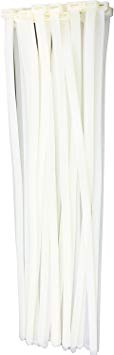 15" White 120lb (100 Pack) Zip Ties, Choose Size/Color, By Bolt Dropper