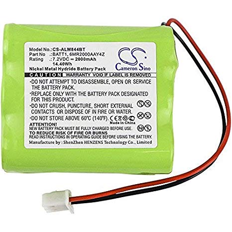 Cameron Sino Battery For 2GIG 228844, Fits 2GIG Go Control panels, Ni-MH 7.20V 2000mAh / 14.40Wh