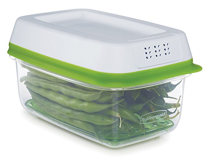 Rubbermaid FreshWorks Small Rectangle Produce Saver Food Storage Container, 4 Cup