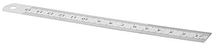 Utoolmart Straight Ruler, 15cm / 5.9-inch Scale Ruler, Stainless Steel Ruler, Measuring Tool for Engineering Office Architect and Drawing 2 Pcs