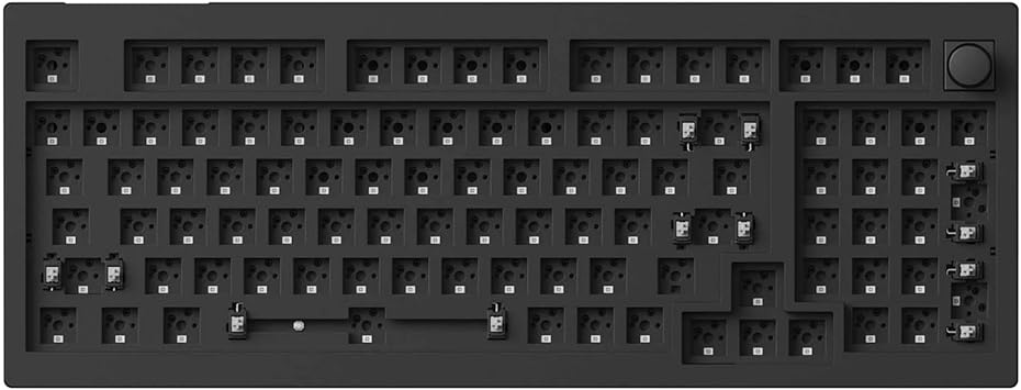 Keychron V5 Max Custom Wireless Mechanical Keyboard Kit, 96% Layout 2.4 GHz/Bluetooth 5.1/Wired with QMK/VIA Programmable Knob Barebones Keyboard, Hot-Swappable RGB Backlit for Mac Windows Linux