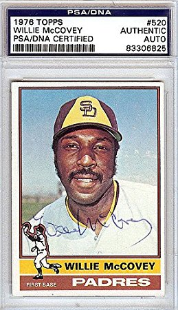 Willie McCovey Autographed 1976 Topps Card - PSA/DNA Authentic Signed Baseball Cards