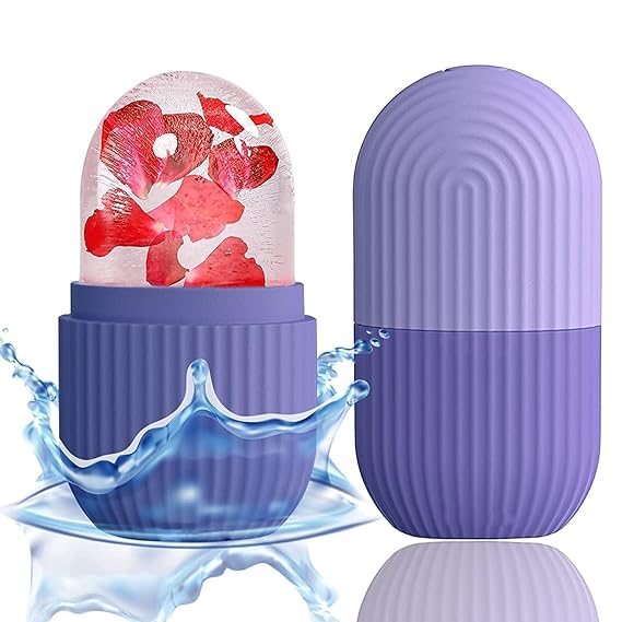 Rosevely Ice Face Roller Silicone - Refreshing Eyes, Neck Massage, Remove Dark Circles, Shrink Pores for Glowing Skin (Multicolor)