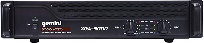 Gemini XGA Series XGA-5000 Professional Quality PA System DJ Equipment Power Amplifier with 5000 Watt Instant Peak Power
