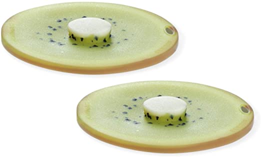 Charles Viancin Silicone Kiwi Set of 2 Drink Covers, 4-Inch, Green
