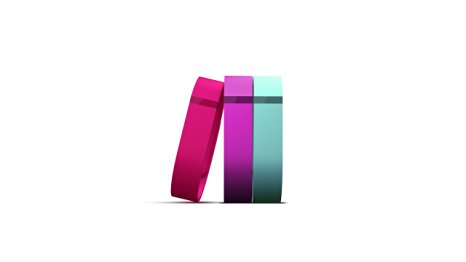 Fitbit Flex Vibrant Accessory Pack, Violet/Pink/Teal, Small