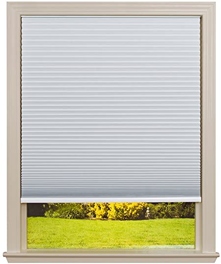 Easy Lift Trim-at-Home Cordless Cellular Blackout Fabric Shade White, 36 in x 64 in, (Fits windows 19"- 36")