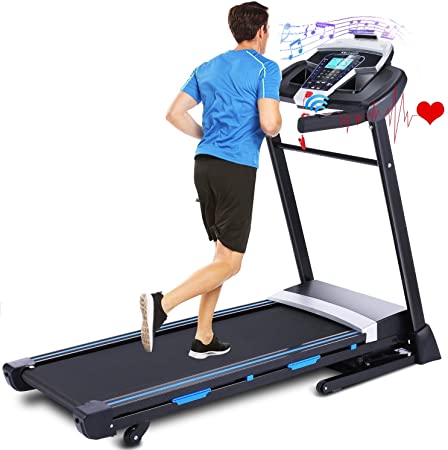 ANCHEER Treadmill, 3.25HP Folding Treadmills for Home with APP Control and Automatic Incline, Running Walking Jogging Machine for Home/Office/Gym Cardio Use